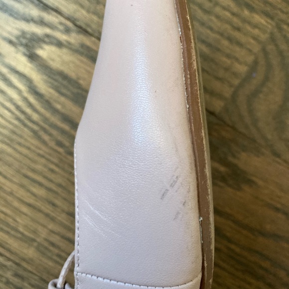 Halogen Owen Blush Leather Ankle Tie Flats - Picture 3 of 6